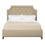Audrey/Asher Queen Tufted Upholstered Low Profile Panel Bed