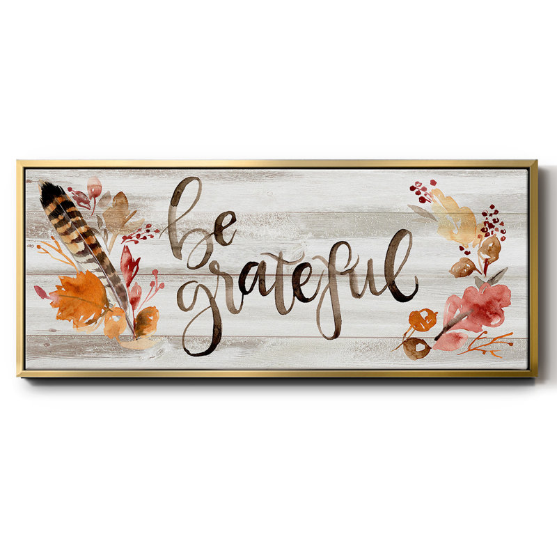 Grateful - Framed Canvas, 8" H x 20" W