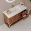 Meuble-lavabo autoportant moderne 36 po avec lavabo en céramique sans soudure et plateau en pierre frittée