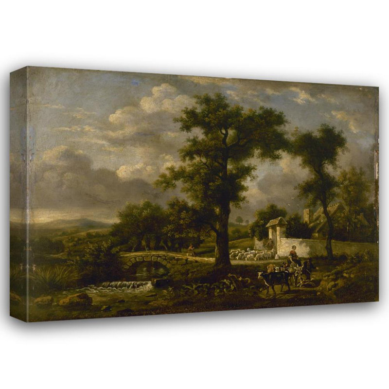 «Country Scene» par Jean-Louis Demarne - Art mural sur toile tendue avec châssis, H 40 po x l 28 po