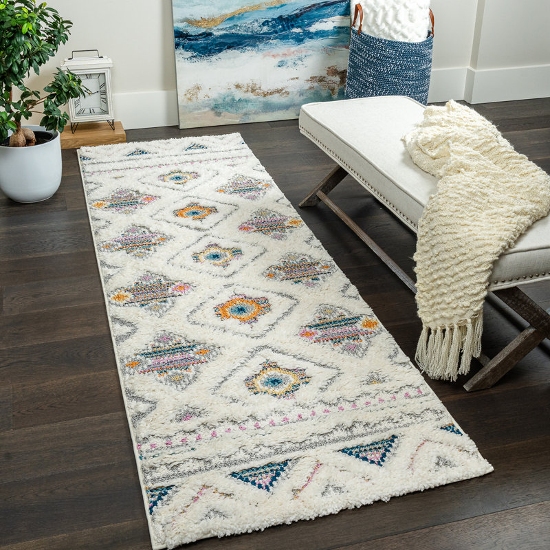 Tapis à poils longs Uppingham, Tapis de couloir 2 pi 7 po x 8 pi