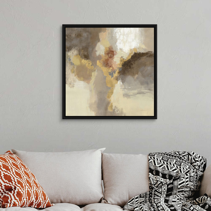 «Sparkle Abstract I» par Silvia Vassileva, reproduction d'art sur toile, Cadre flottant noir, H 32 po x l 32 po x P 1,75 po