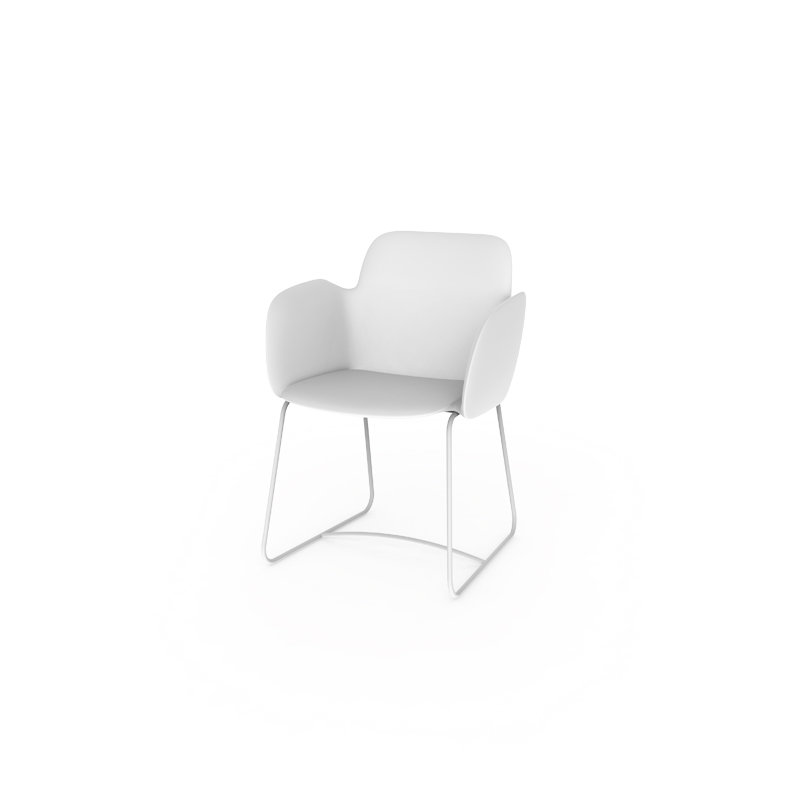 Fauteuil de patio Pezzettina, Blanc