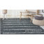Tapis rayé gris foncé / ivoire Siragan-467155401