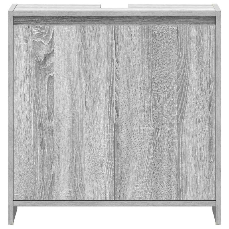 Armoire de salle de bain en bois d'ingénierie vidaXL, Sonoma gris