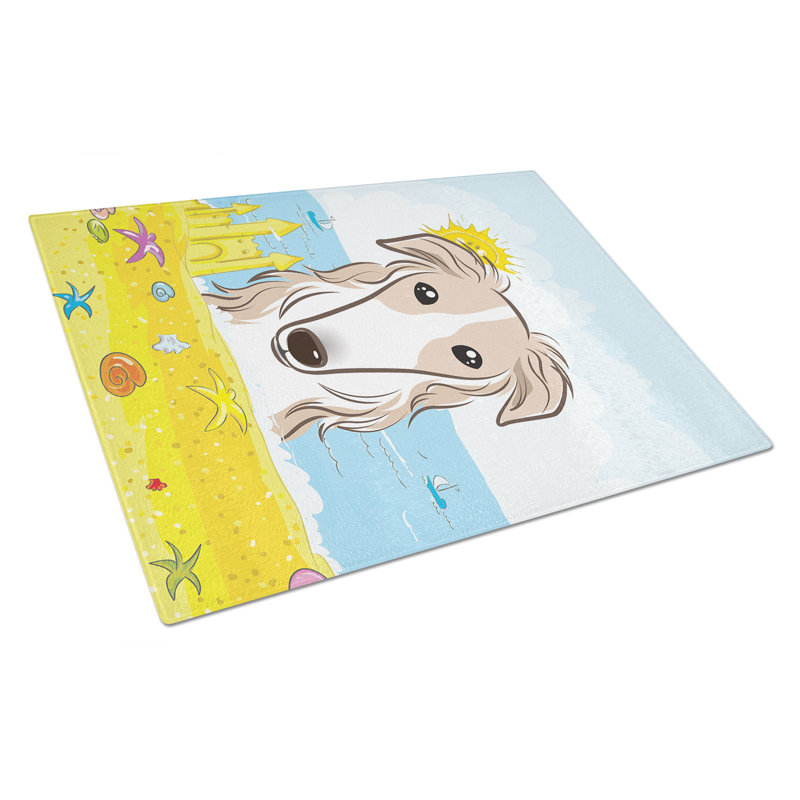 Planche à découper en verre trempé d’été caroline, Barzoï