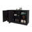 Wengue Kitchen Island with 2-Door and Open Storage