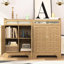 Armoire à chaussures moderne avec tiroir et tablette réglable pour vestibule en bois manufacturé