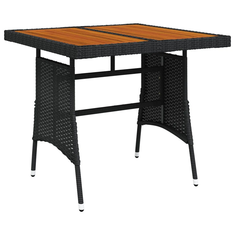 Aatiqah Square Metal Outdoor Dining Table , 70cm cm W 70cm cm D, Black