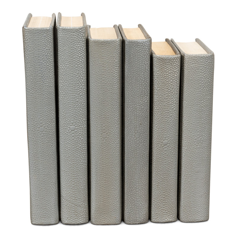 Shagreen Hand Painted Sports Decorative Book, Gray