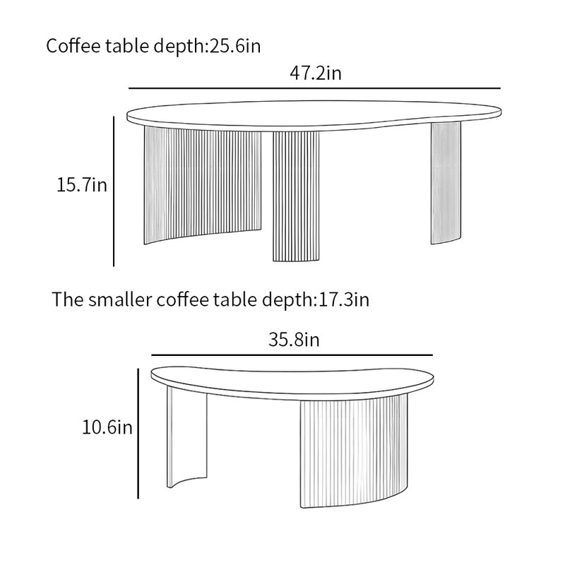 Nordic style black simple coffee tables