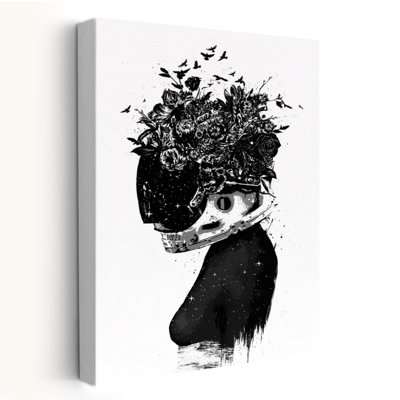 Hybrid Girl - Contemporary Figurative Urban Pop Surrealism Flowers Silhouettes Art