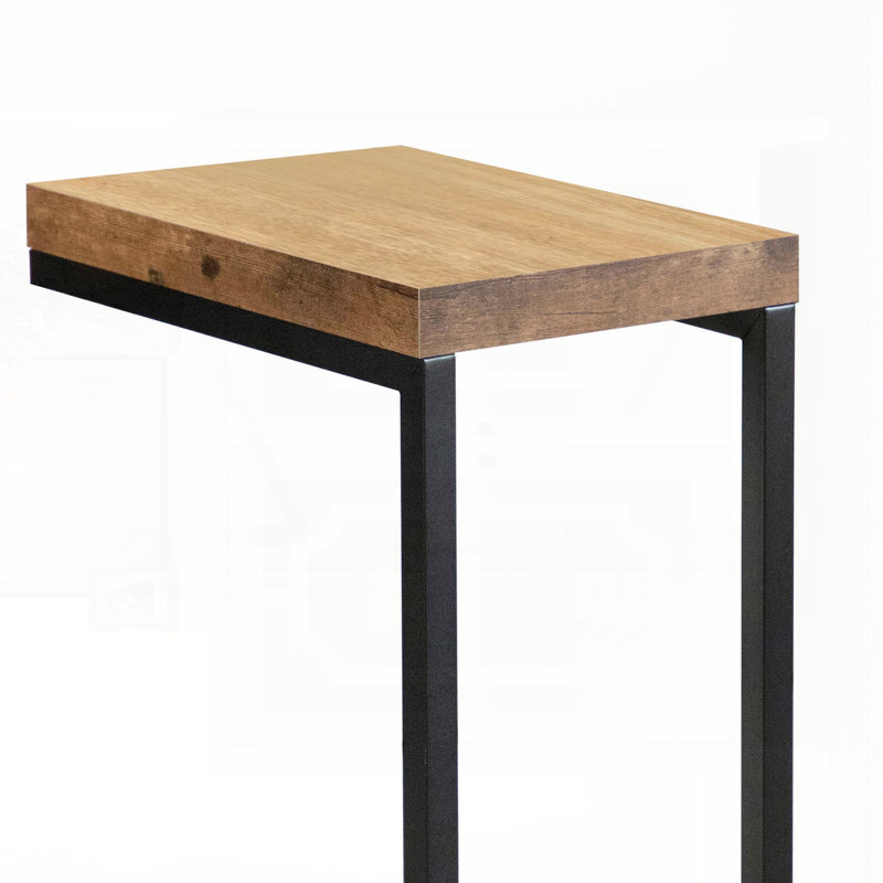 Table à collation noire et antique avec structure en métal