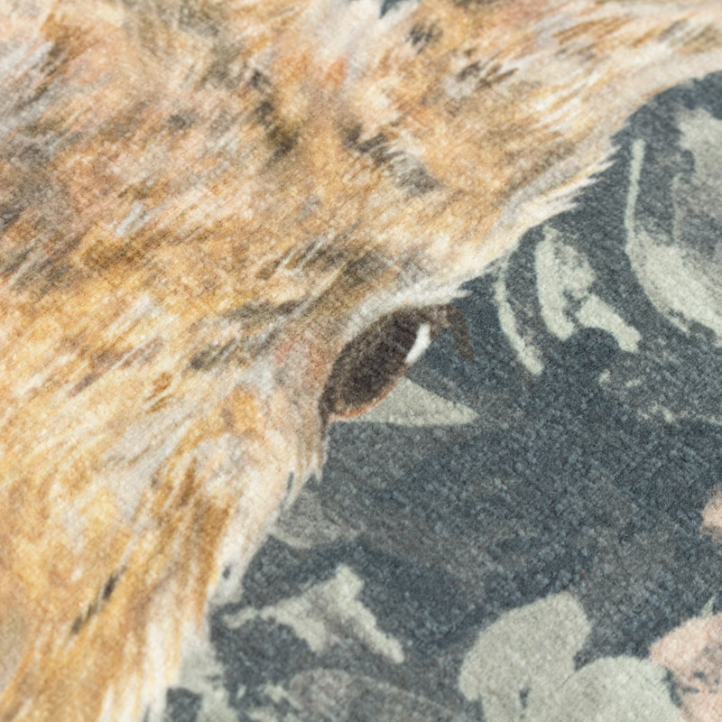Avebury Hare Abstract Navy Square Cushion