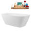Baignoire et plateau autoportant 68,5 po avec drain interne Streamline-101413387