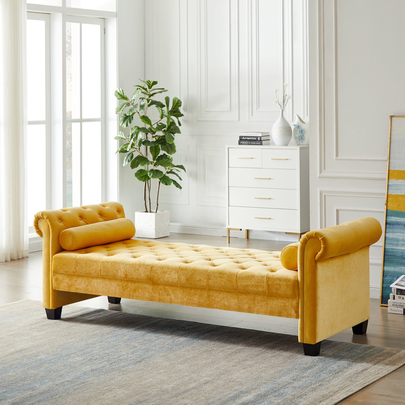 Repose-pieds Crillon, Tissu jaune