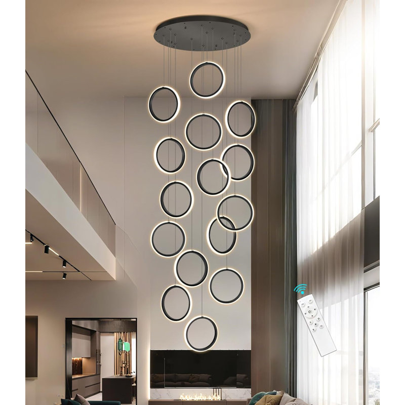 Lustre suspendu Hight, Noir mat