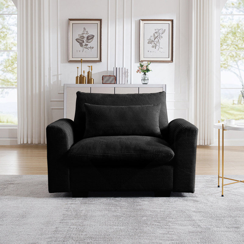 Canapé simple confortable à assise profonde et coussin de taille pour différentes pièces
