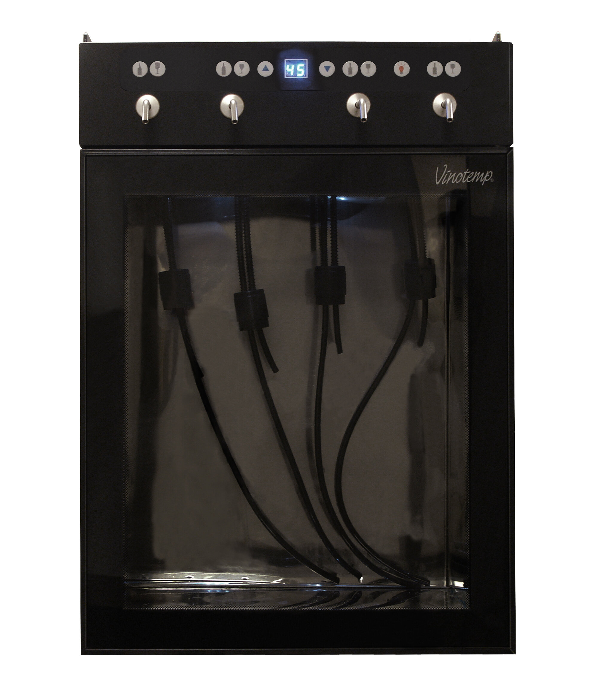 Vinotemp - 4 Bottle Wine Dispenser - Black