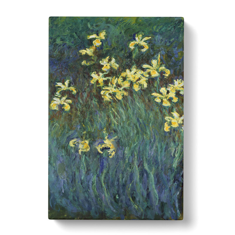 Yellow Irises by Claude Monet - Wrapped Canvas Painting, 50cm H x 35cm W x 3cm D