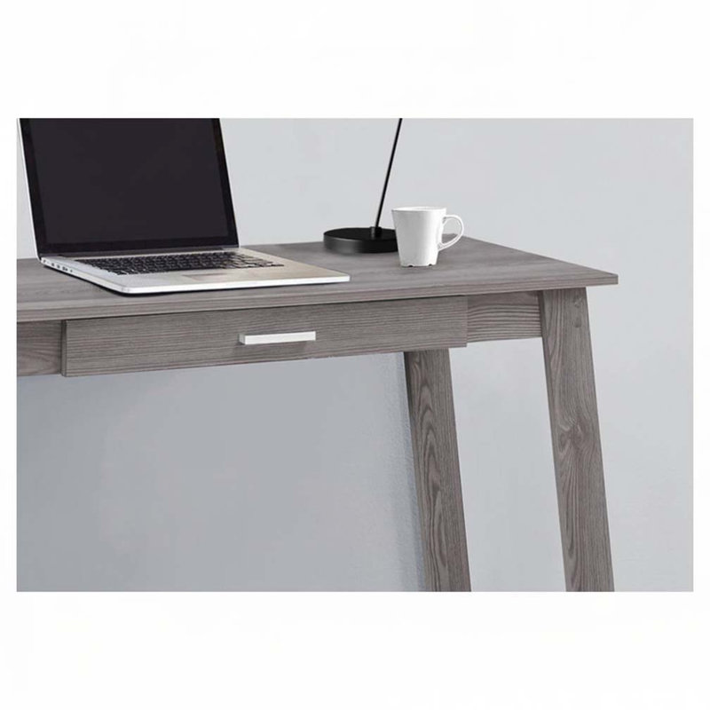 Bureau d'ordinateur à domicile avec tiroirs de rangement, Gris