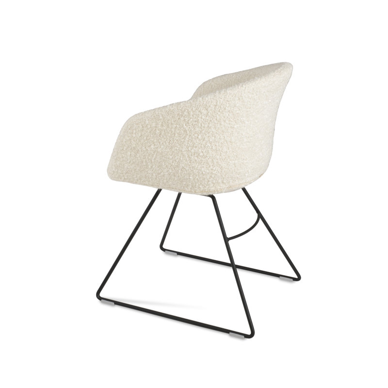 Fauteuil Tribeca, Blanc cassé, Noir
