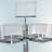 Chrome Arm Cube Bin Floor Tower Display