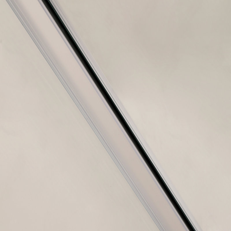 Paroi de douche coulissante simple l 48 po x H 76 po, nickel brossé, Nickel brossé