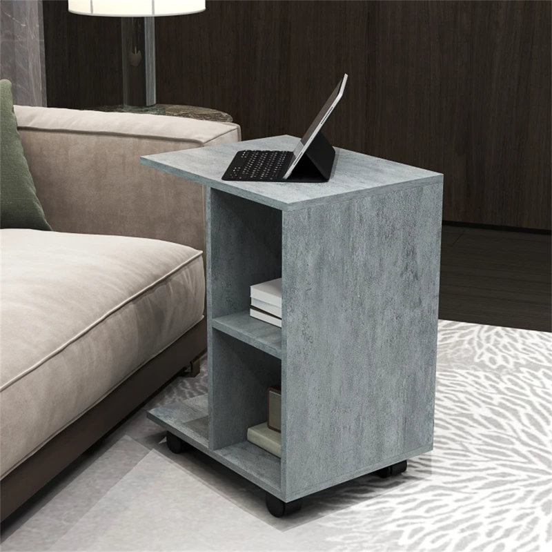 35cm W Manufactured Wood Bedside Table, Grey