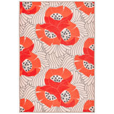 Japanese Poppy Multi Machine Washable Rug