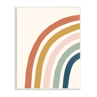 Désert arc-en-ciel à gauche, lignes géométriques grises de style rustique, estampe numérique encadrée, art texturé par Deborah Curiel