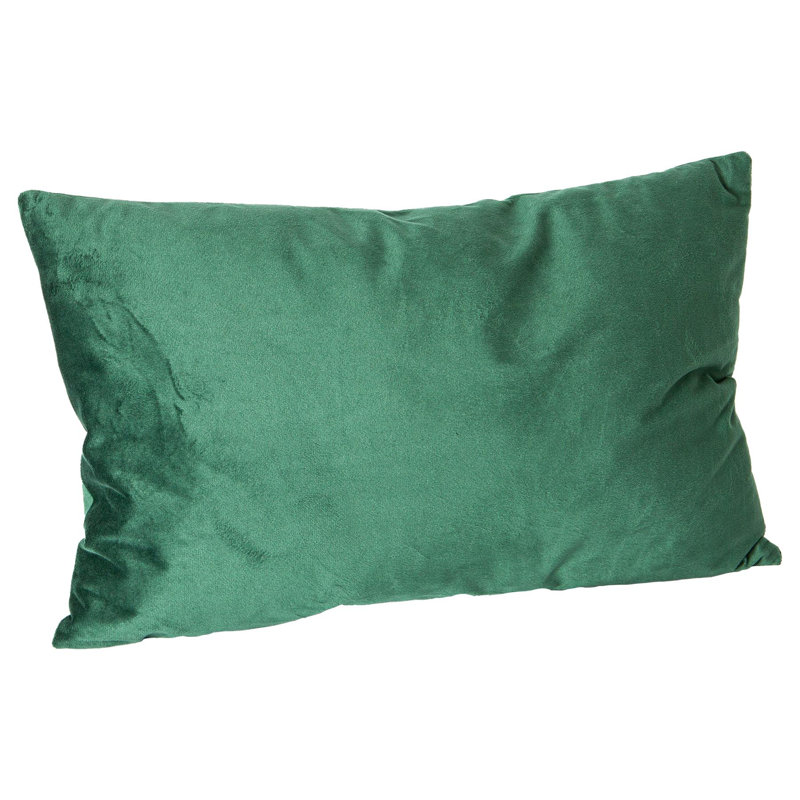 Rectangular Lumbar Cushion with Filling, Green