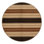 Washable Sand Dark Brown Striped Area Rug