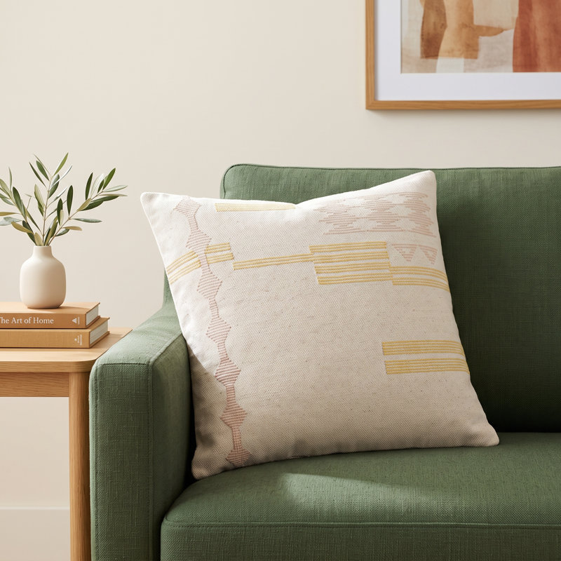 Mariposa Geometric Cotton Throw Pillow, 22" x 22", Pillow Cover Only - No Insert