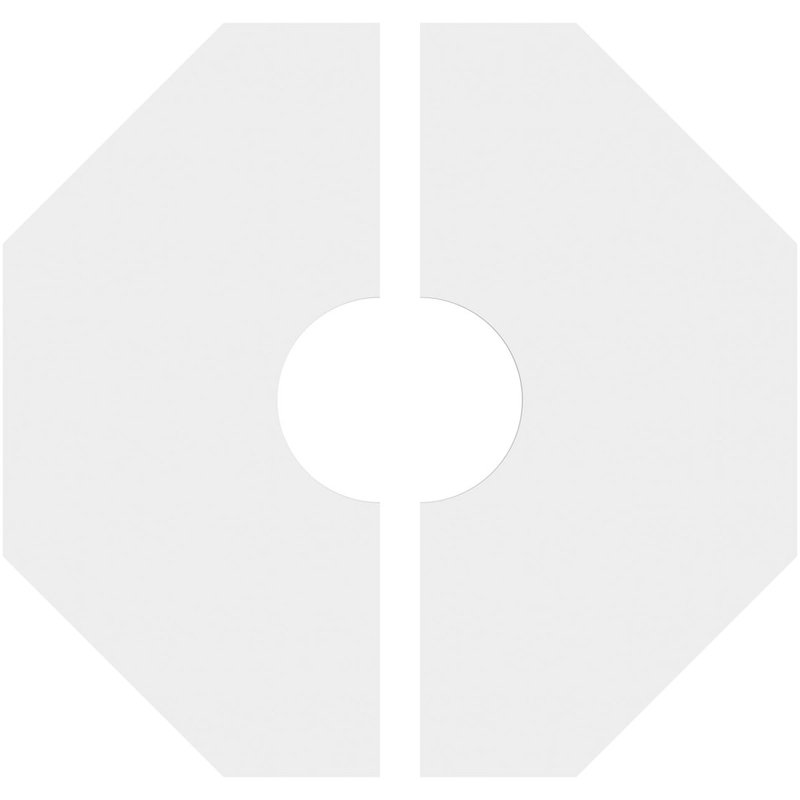 Médaillon de plafond contemporain en PVC de qualité architecturale deux pièces 22 po x P 6 po x P 8 3/4 po x P 1 po