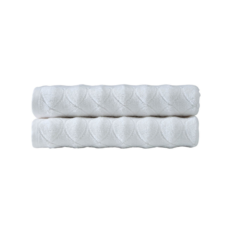 Ozgur   Midweight Jacquard Bath Towel, White