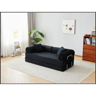 Canapé-lit convertible au sol avec soutien lombaire et conception modulaire pour un confort polyvalent dans le salon