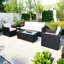 Berlin 3 Seater sofa Set Rattan 5 - Person Seating Group with Cushions-592684913-592684914