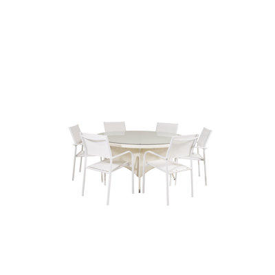 Mitul 6 - Person Patio Dining Set with Round Table