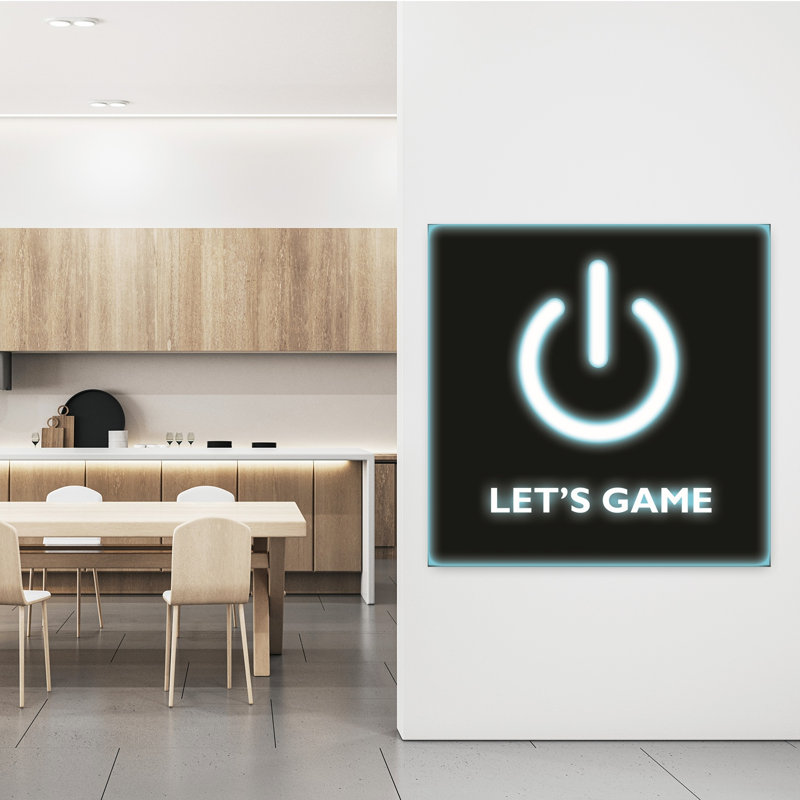 Let's Game, art contemporain abstrait, H 48 po x l 48 po