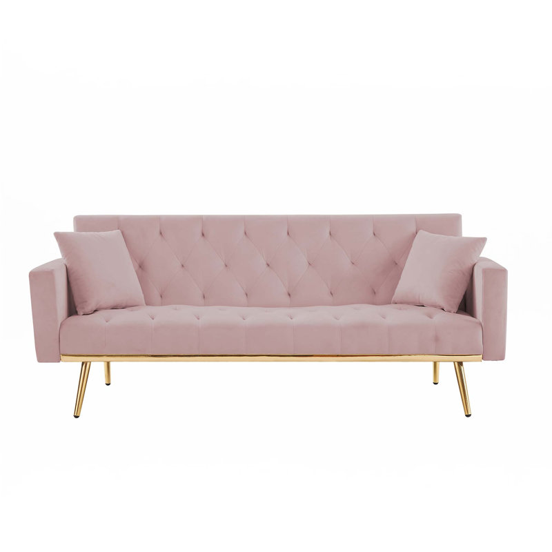 Canapé-lit convertible futon convertible, Rose