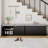 8 Pair Shoe Storage Bench, Shoe Cabinet Bench With Cushion And Gold Handles For Entryway, Hallway-1293352931