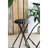 Black Stowable Side Table And Two Seats