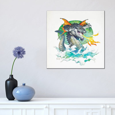Winged Dragon 1 Piece Wrapped Canvas Wall Art