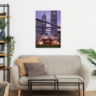 USA Illinois Chicago Millennium Park Pritzker Pavilion Outdoor amphitheater 1 Piece Wrapped Canvas Wall Art