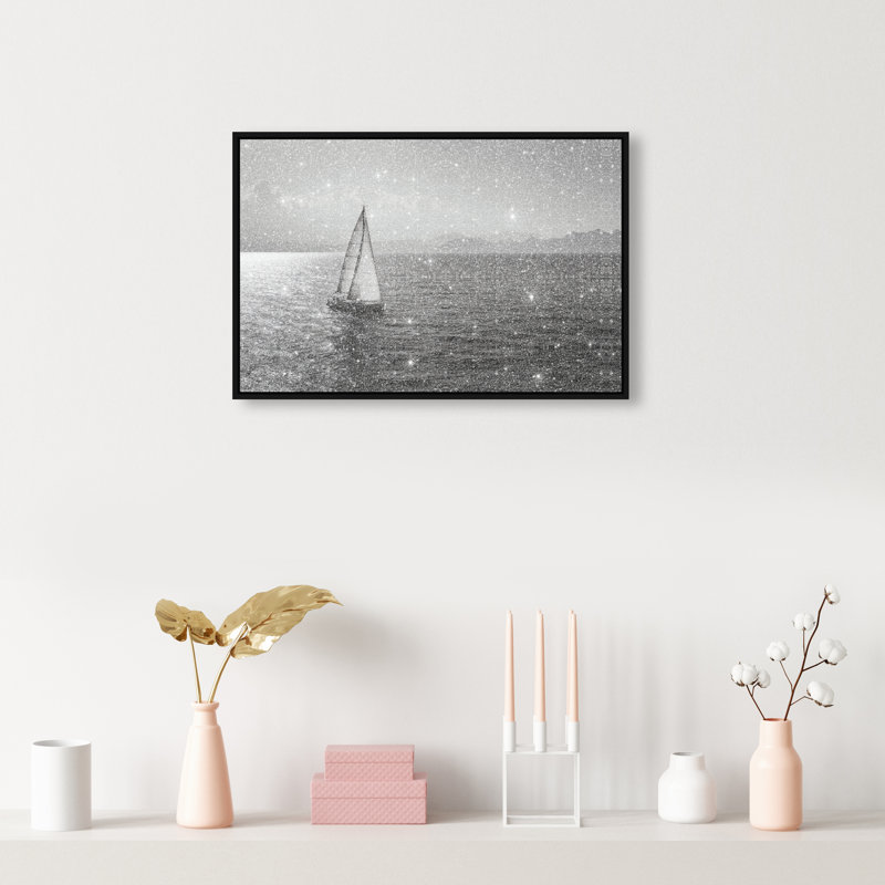 Edge Of Silence Print by Oliver Gal, 31"H x 46"W, Black Floater Frame