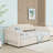 Twin XL Linen Extendable Upholstered Daybed with LED Lighting and Storage Drawers-638918742