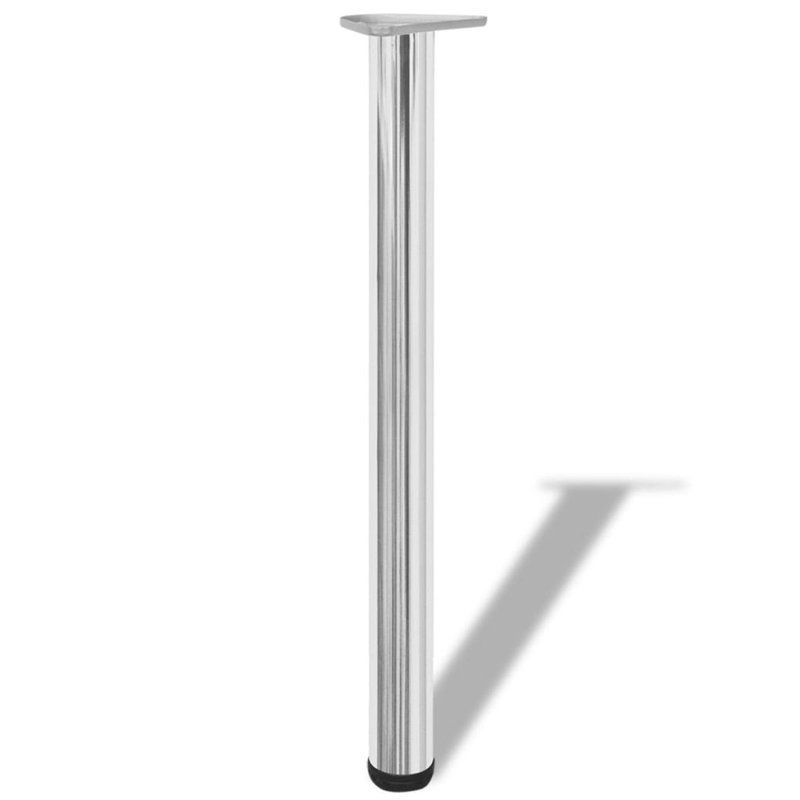 Table Leg, 28in H x 2.4in W x 2.4in D, Chrome