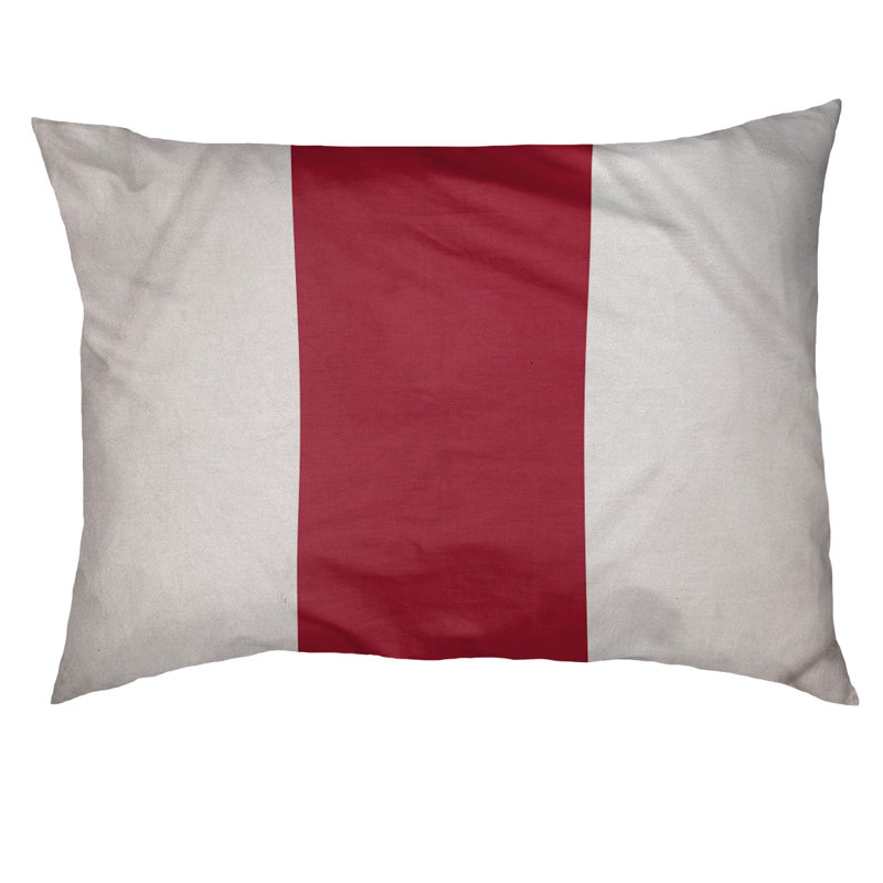Coussin Arizona, Moyen (l 40 po x P 30 po x H 6,5 po), Blanc /Rouge