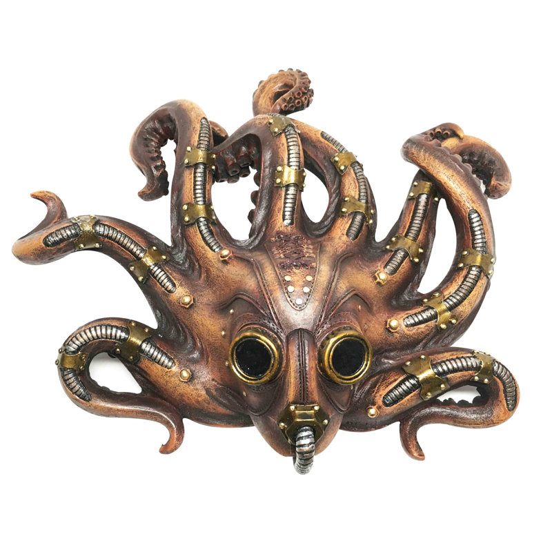 Décoration murale à masque de steampunk kraken octopus
